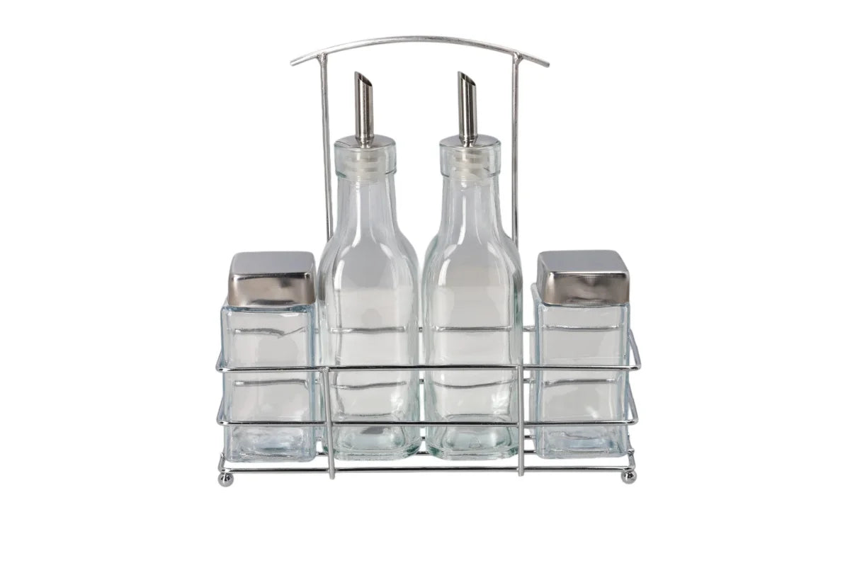 Oil & Vinegar/ Salt & Pepper Dispenser Stand 5 pcs