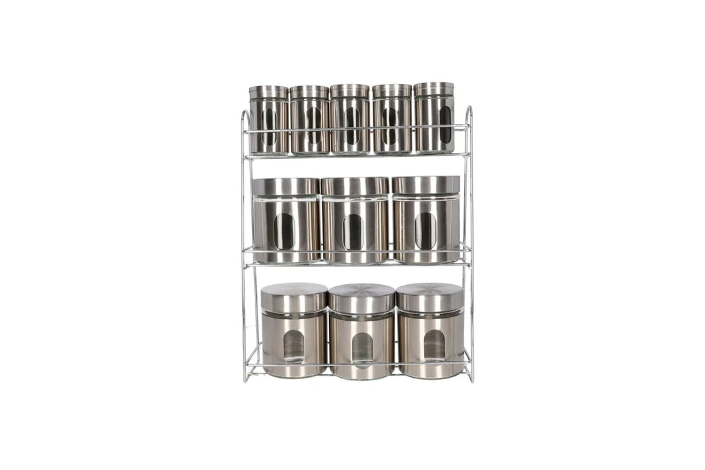 Seasoning Bottle Set With Stand 12 pcs