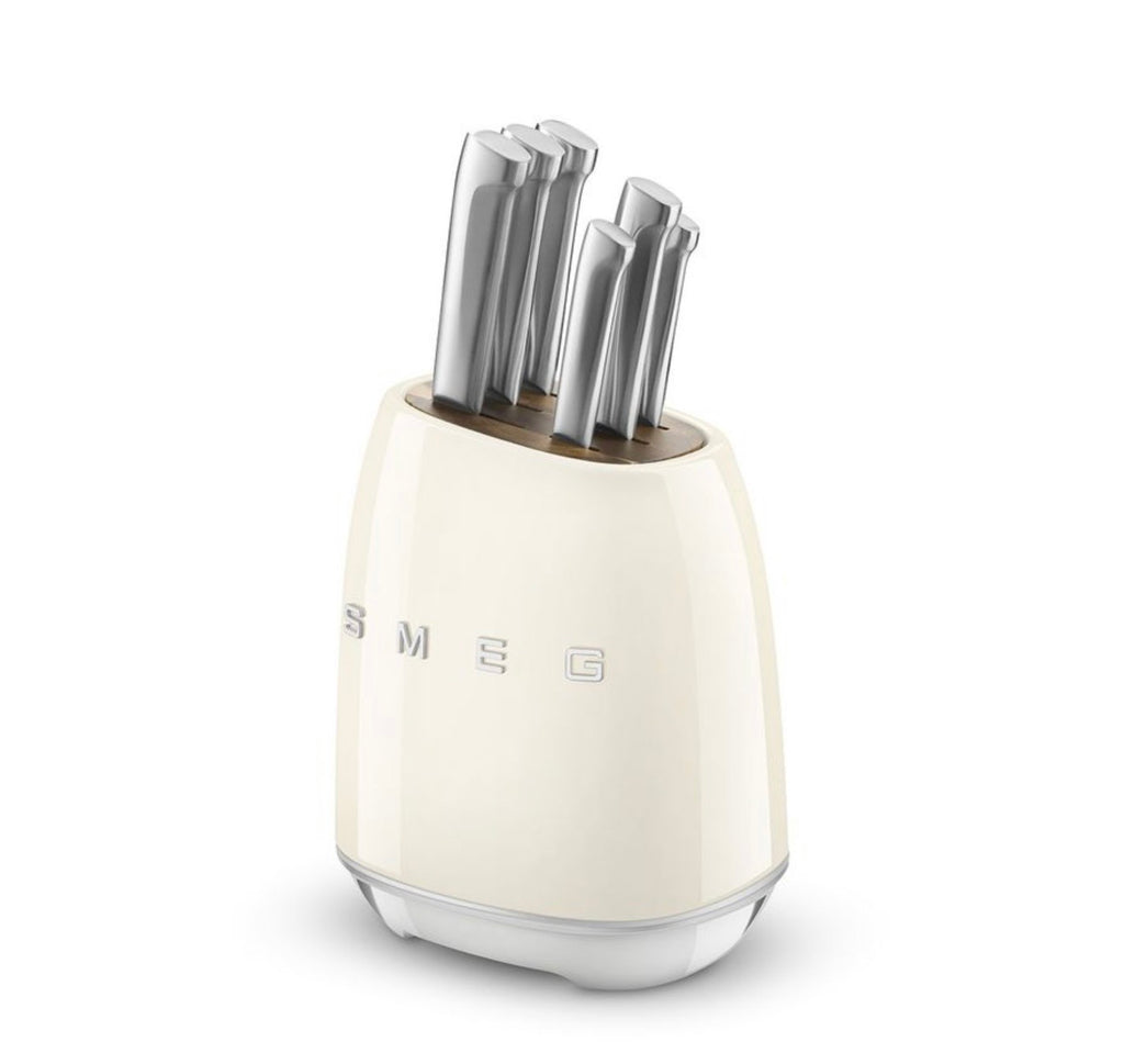 “Smeg” Knife Set Cream