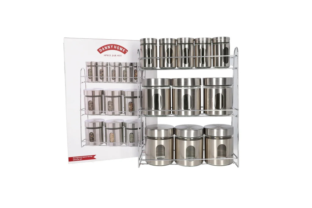Seasoning Bottle Set With Stand 12 pcs