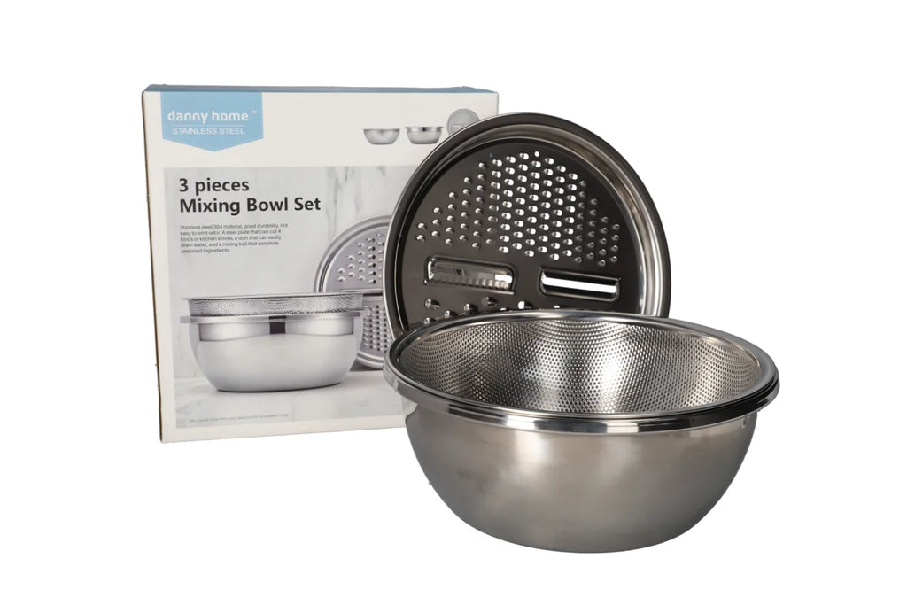 Mixing Bowl With Grater Set 3 pcs