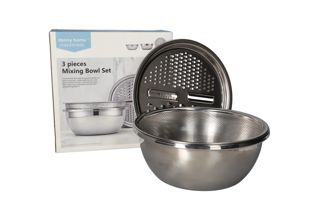 Mixing Bowl With Grater Set 3 pcs