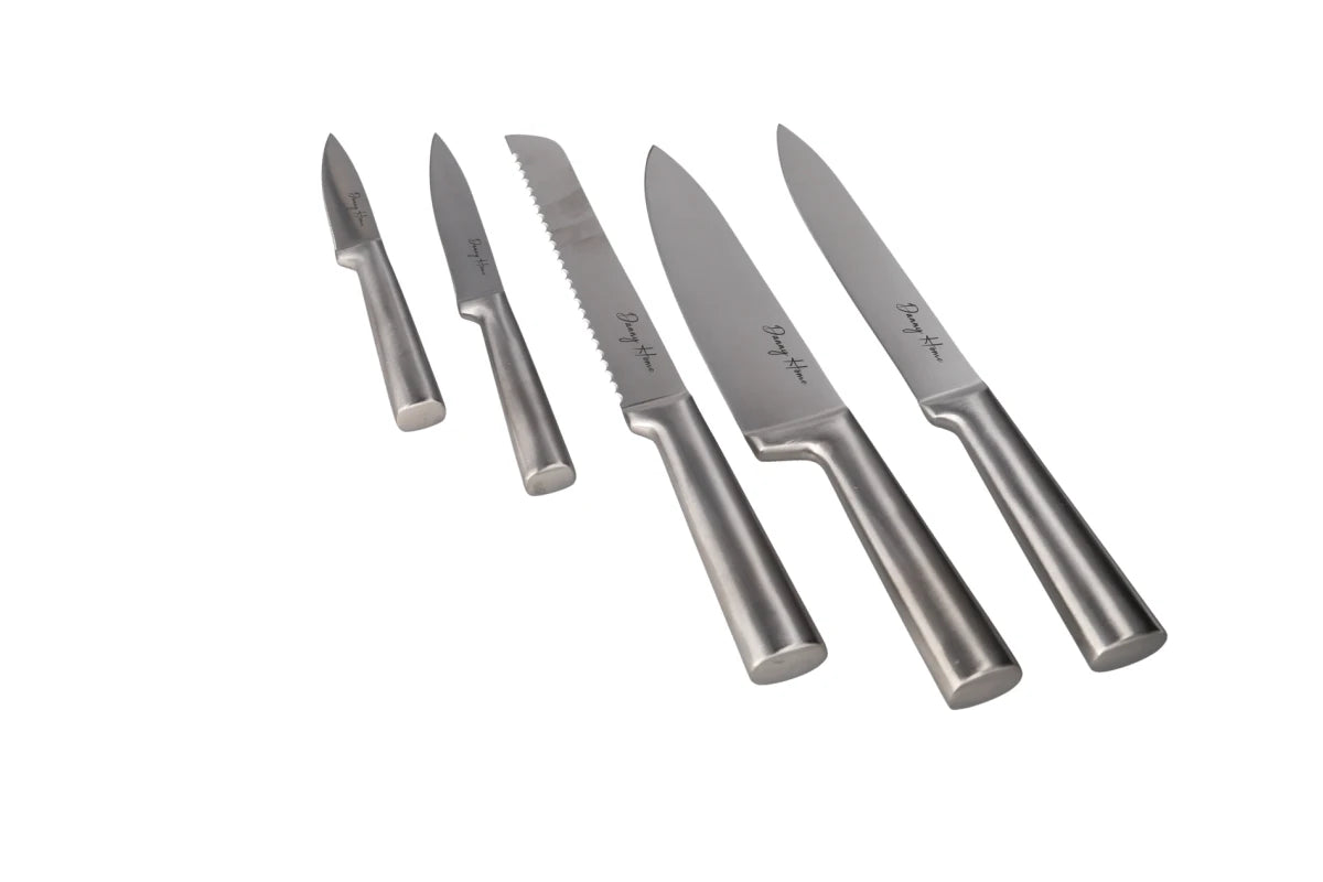 5 Piece Knife Set With Acacia Wood Block