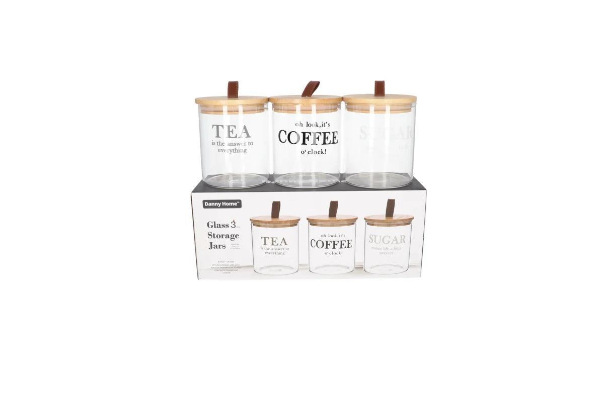 Glass Canister Set 3 pcs 750ml