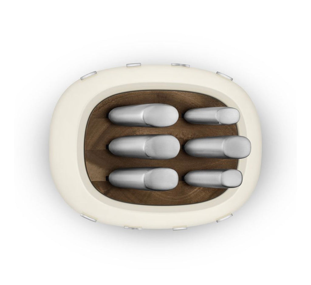 “Smeg” Knife Set Cream