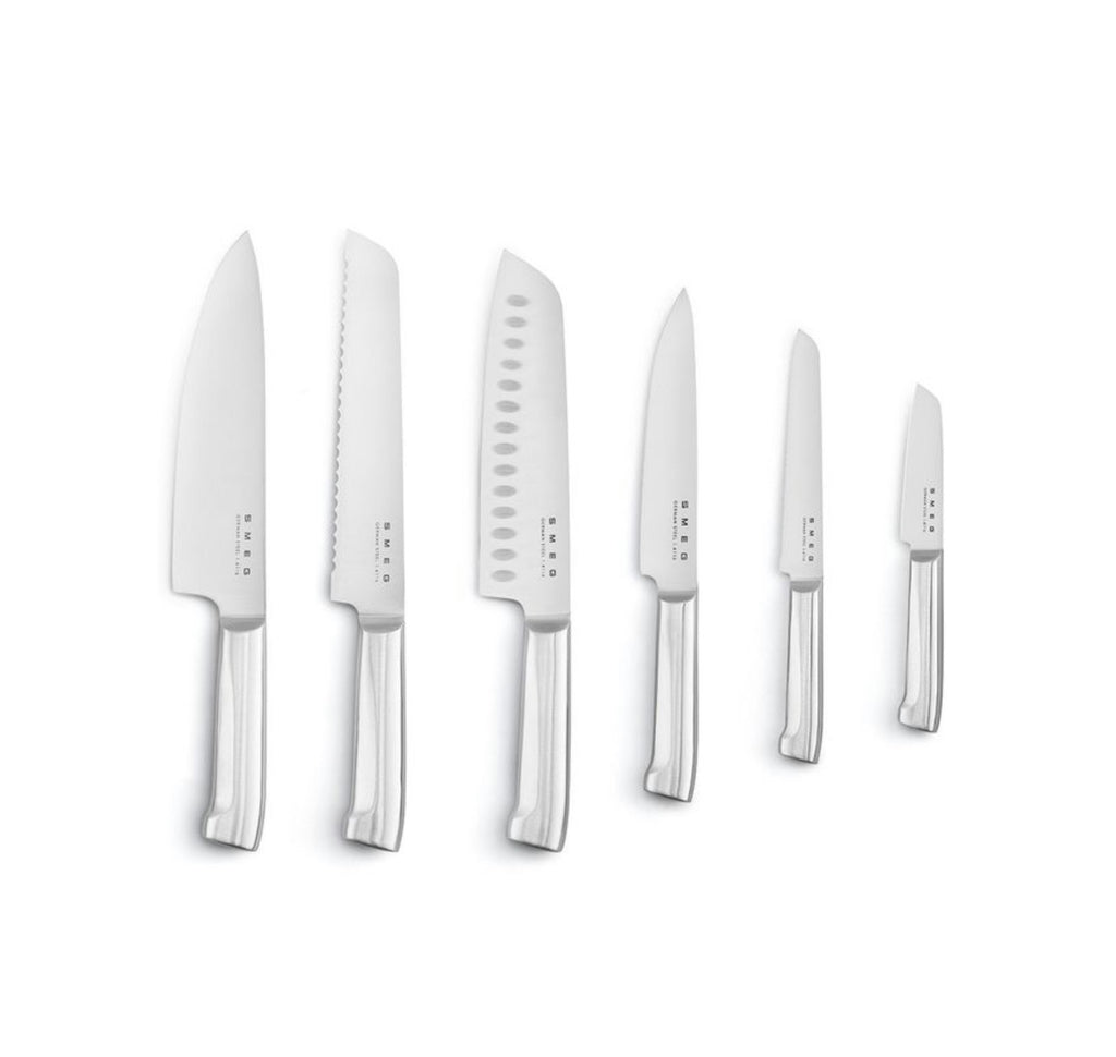 “Smeg” Knife Set Cream