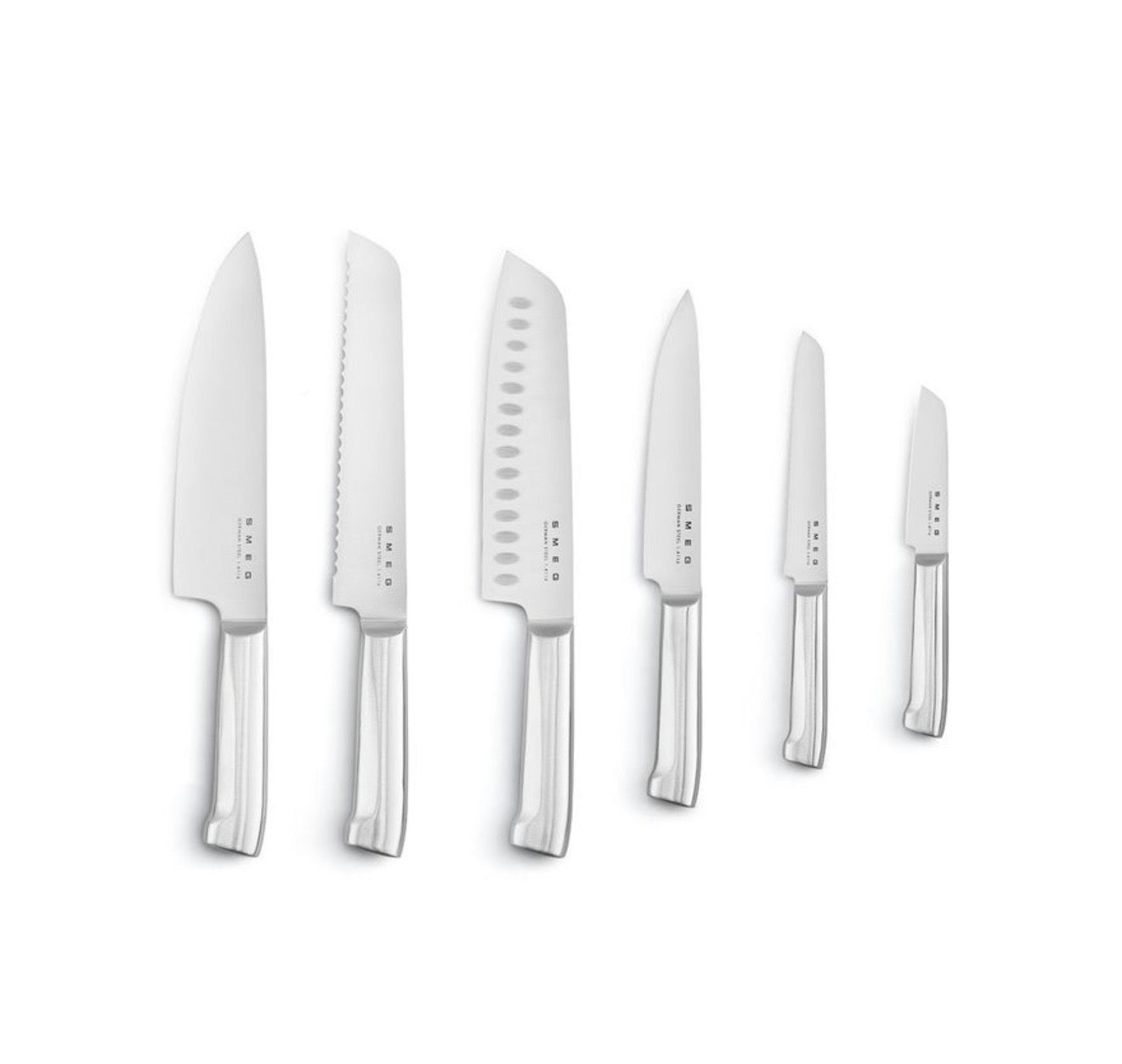 “Smeg” Knife Set Cream