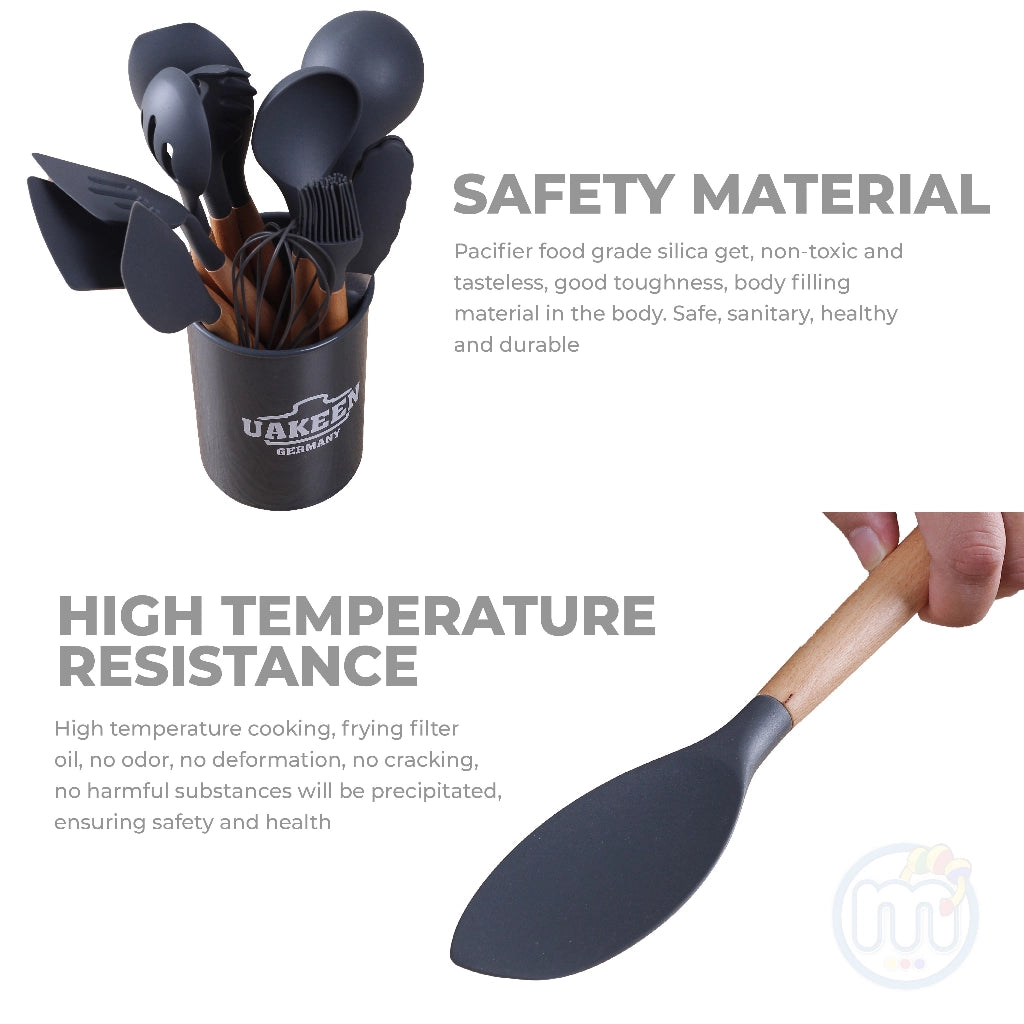 “Uakeen” Germany 12pcs Silicone Utensils