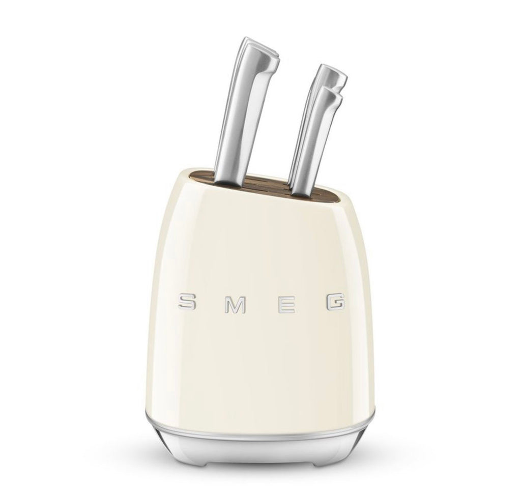 “Smeg” Knife Set Cream