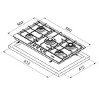 “Frigidaire” Built-In 5 Burner Gas Stove 90 cm