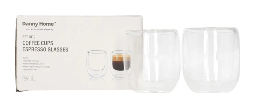 Double Walled Espresso Glasses 80ml
