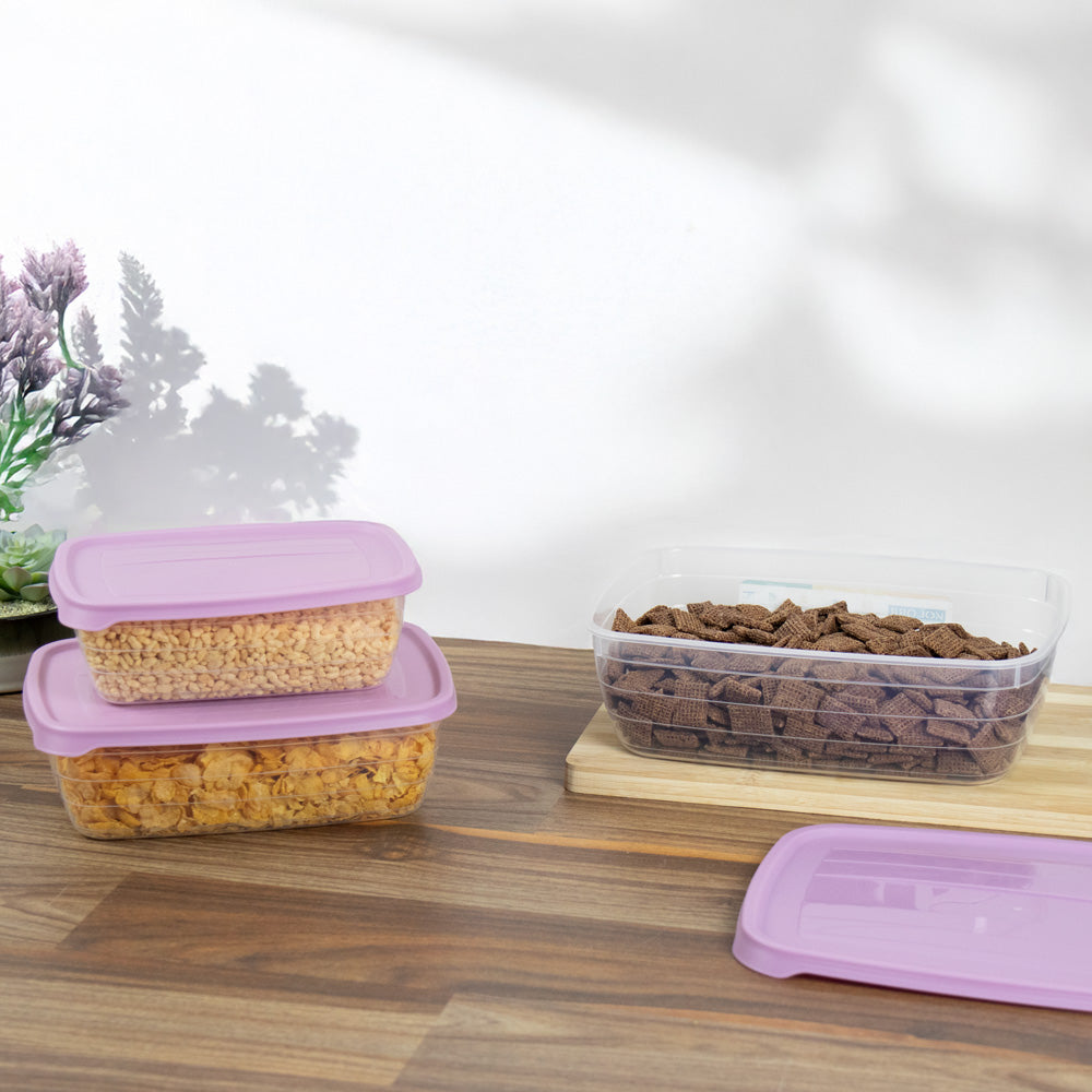 “Kolorr” Oblong Container 3pc Set 1.2-2-3L