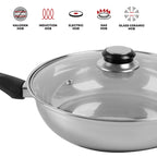“Lustro” Frying Pan with Lid Black 24cm