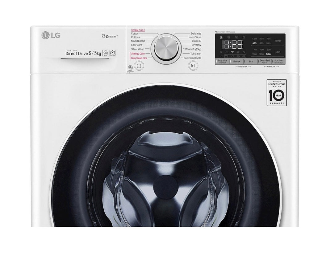 “LG” 9/6kg Washer Dryer White Turbowash™