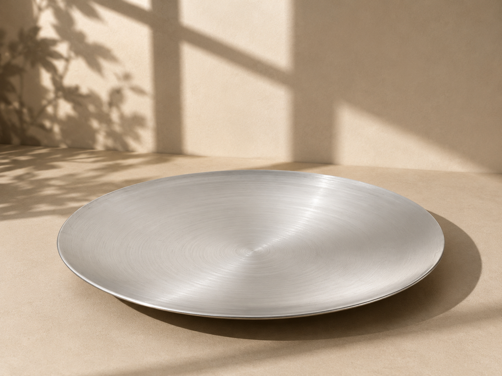 “Livarno” Silver round decorative tray