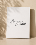 Large poster with The Inscription "Bonjour PARIS"