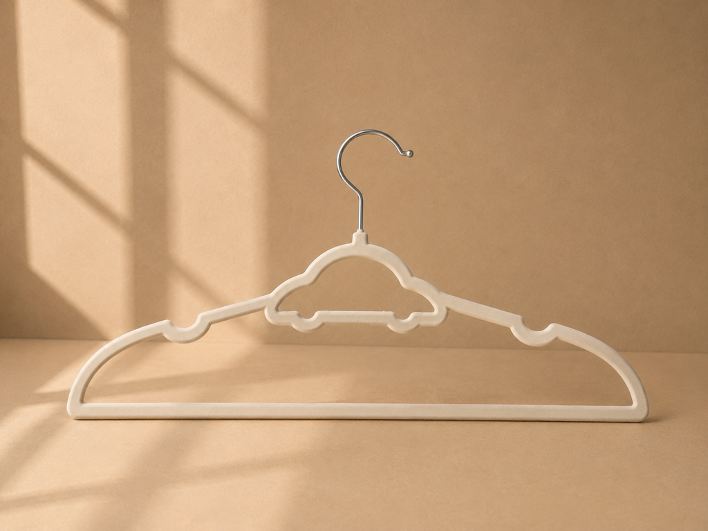 Camel Velvet Kids Hanger 10pcs
