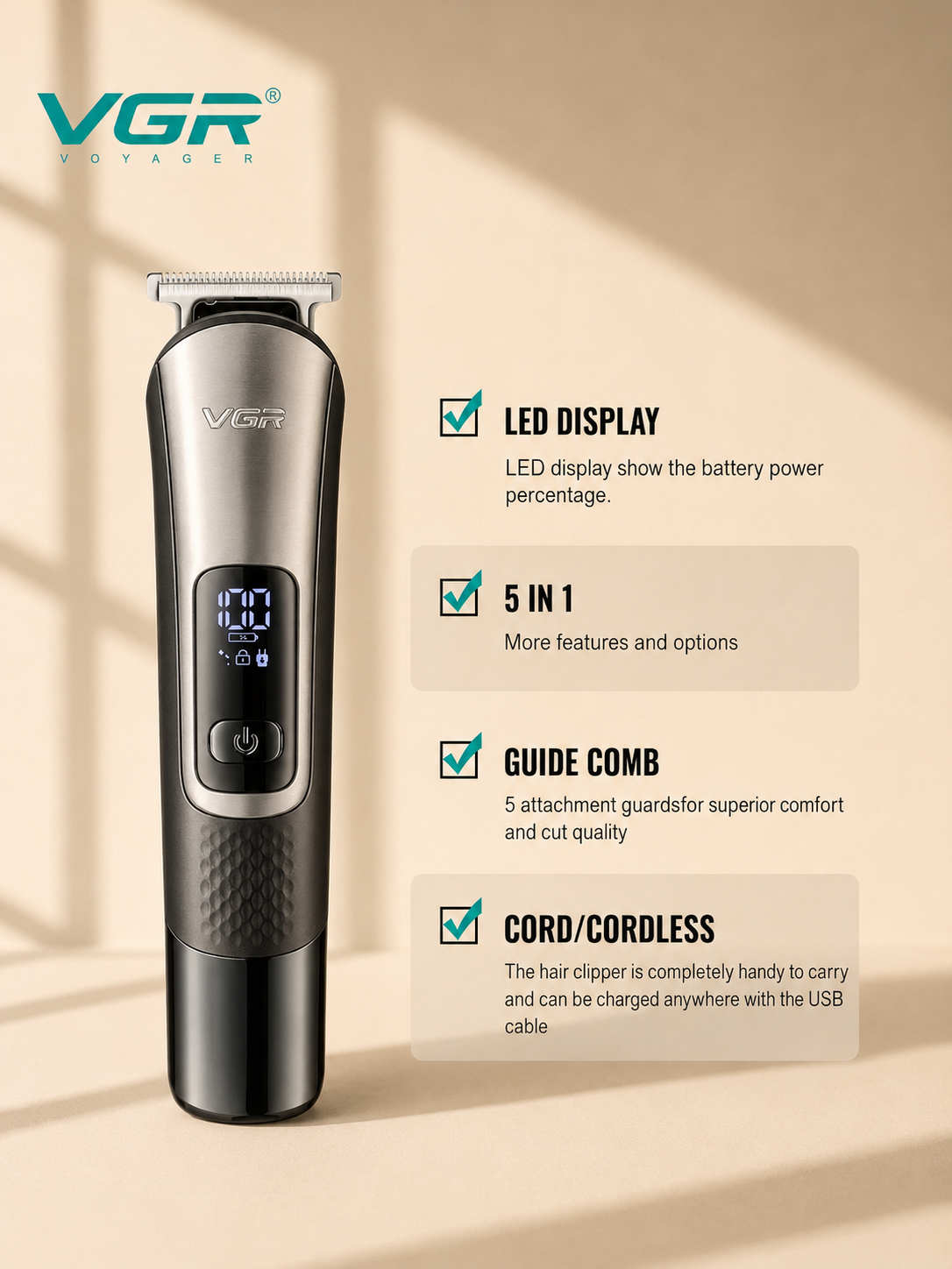 The VGR V-111 5-in-1 Professional Trimmer