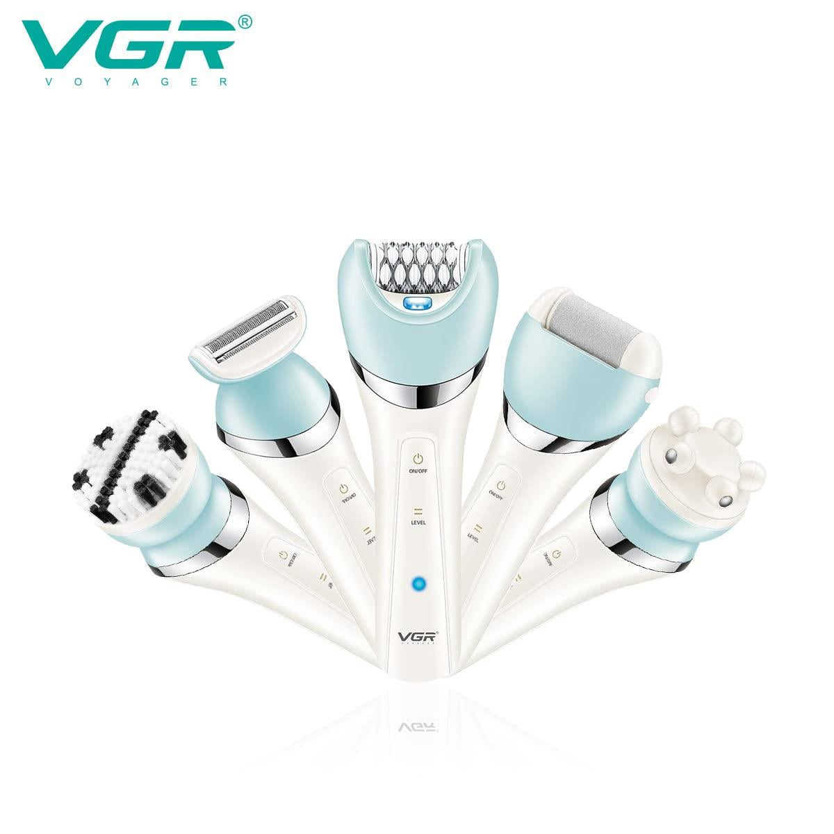 VGR V-703 Professional 5-in-1 Women Grooming Kit Shaver and Facial Massager & Body Massager