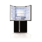 “Sharp” 4-Door Refrigerator Glass Black