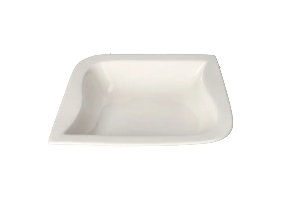 White Leaf Design Deep Plate