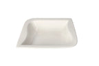 White Leaf Design Deep Plate