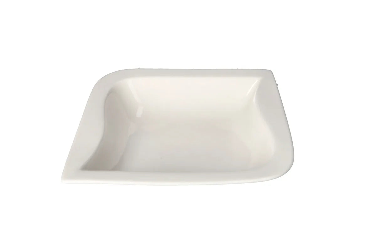 White Leaf Design Deep Plate