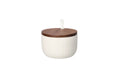 Porcelain Sugar Bowl Wooden Lid