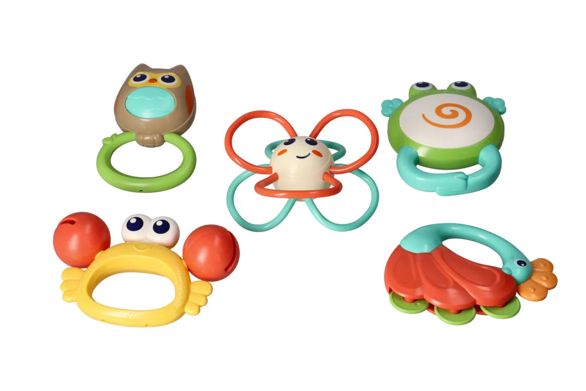 Handbell Rattle Toys Set of 5Pcs