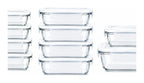 Set of 10 Food Glass Containers