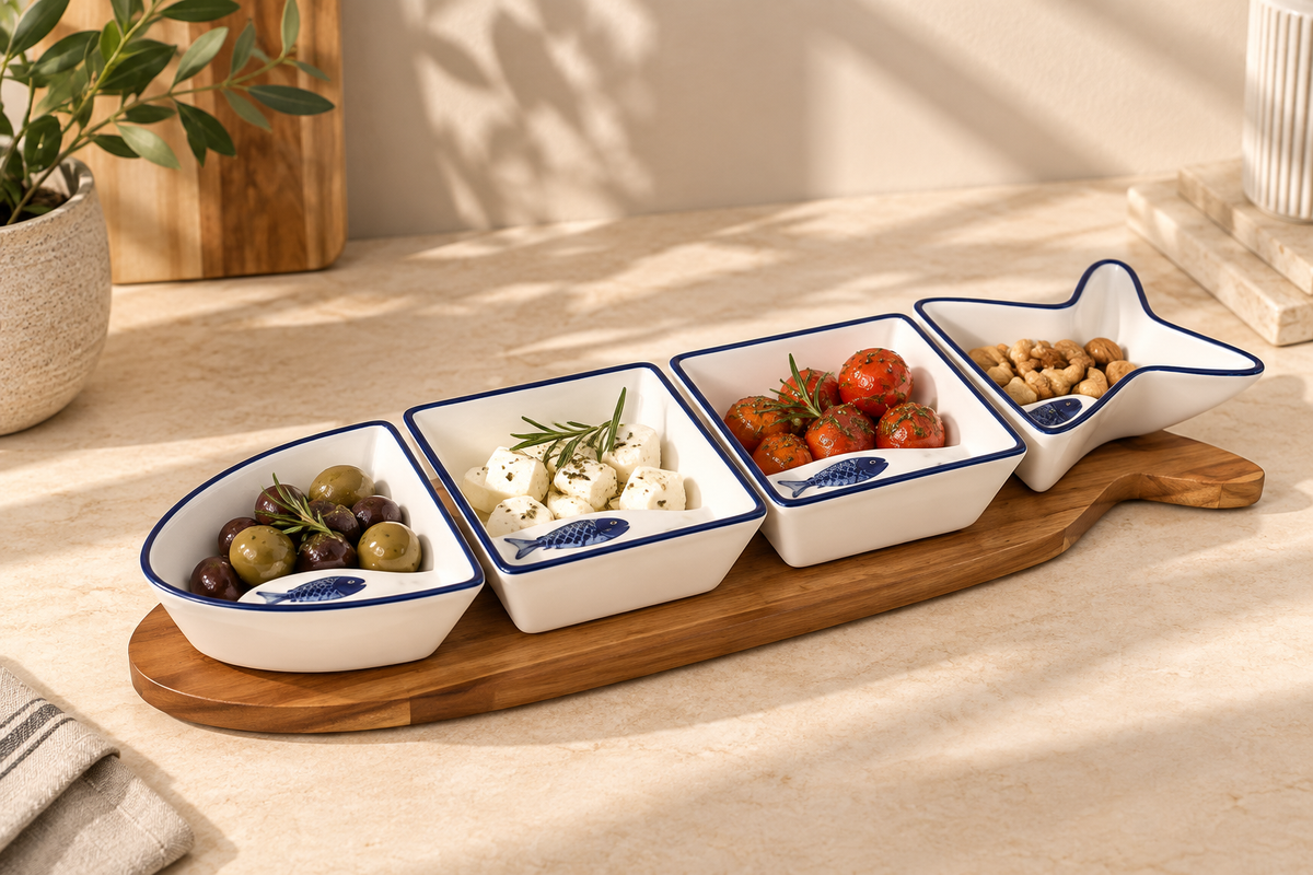 Four Grid Platter & Tray 5pcs