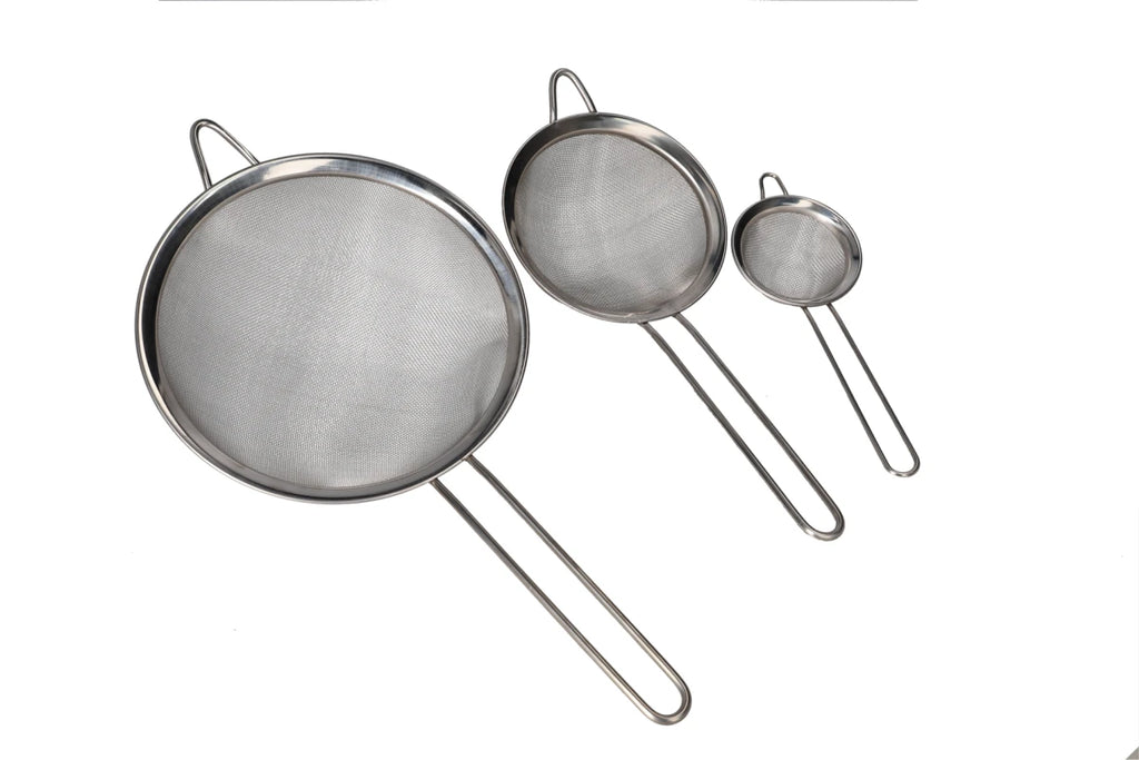 Three Piece Stainless Steel Sift Set
