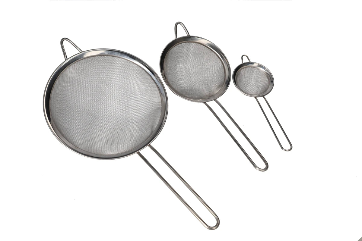 Three Piece Stainless Steel Sift Set