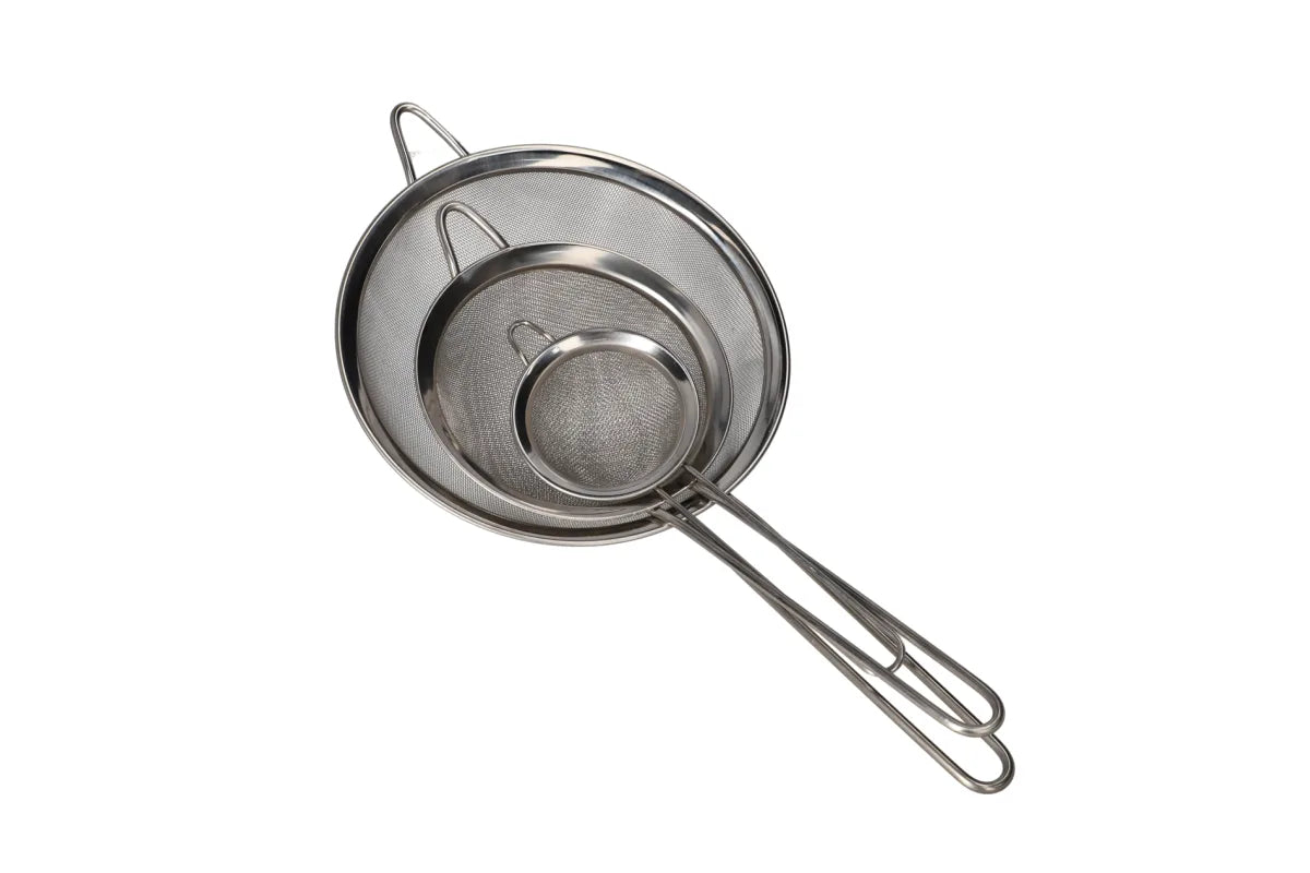 Three Piece Stainless Steel Sift Set