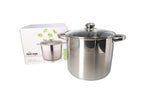 Stainless Steel Stockpot With Glass Lid 24cm