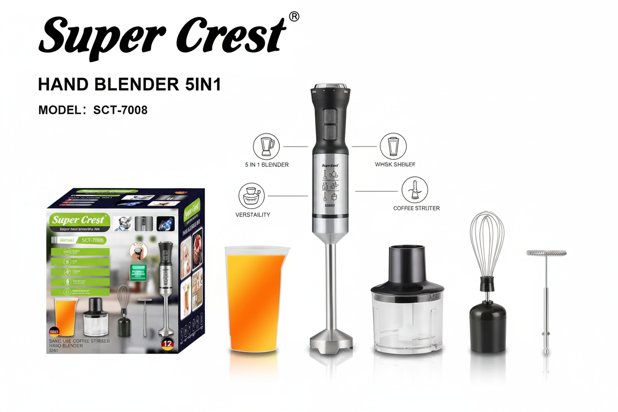 "Super Crest" Hand Blender 5 in 1