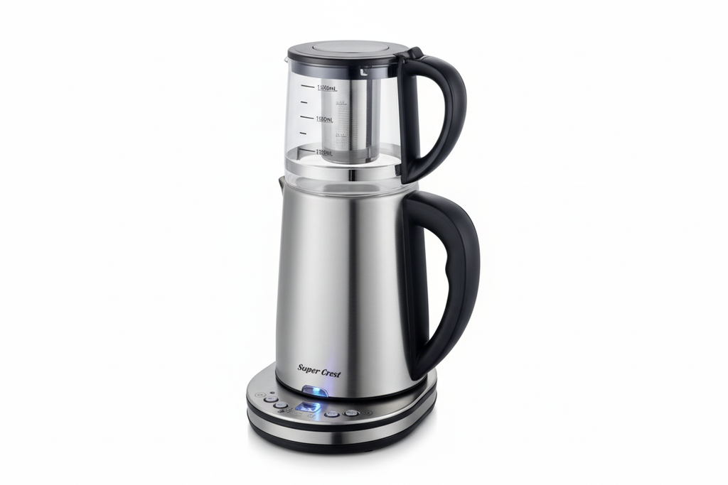 "Super Crest" Stainless Steel Electric Kettle