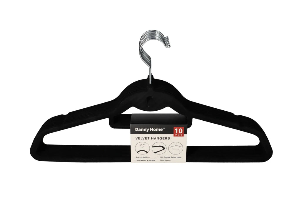 Black Velvet Clothes Hanger 10pcs