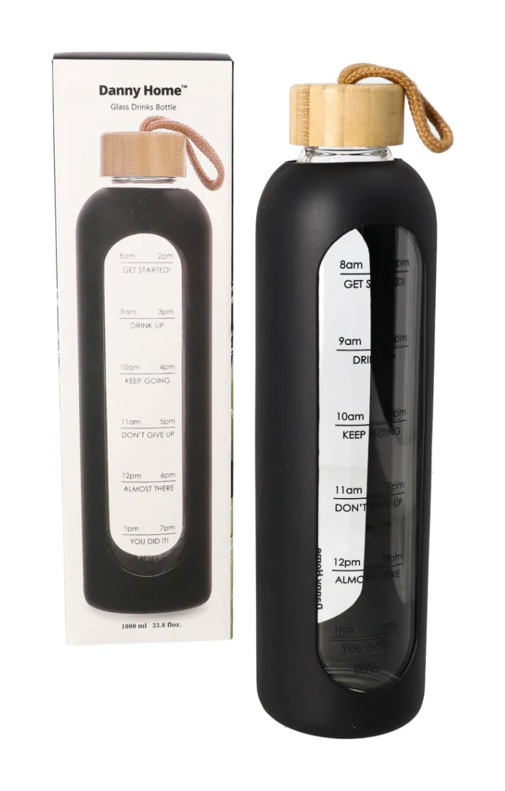 Borosilicate Glass Bottle With Silicone Cover 1L