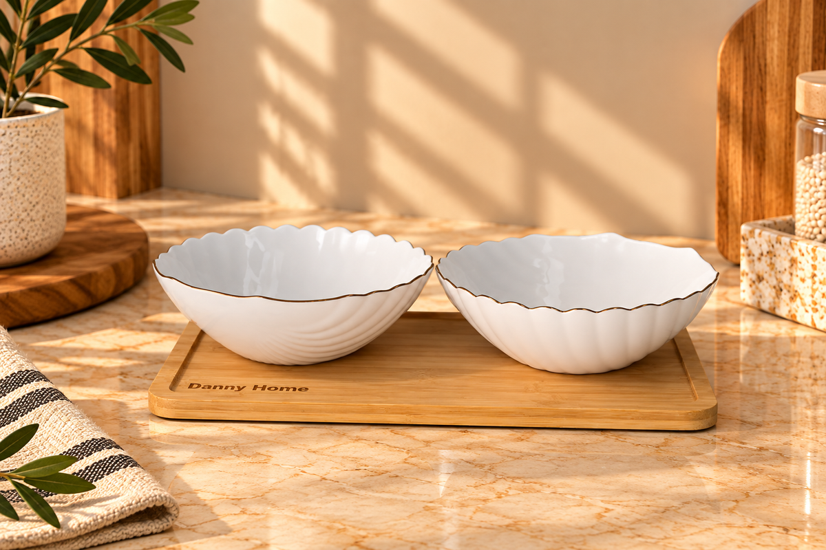 Dessert Bowls & Tray Set 3pcs
