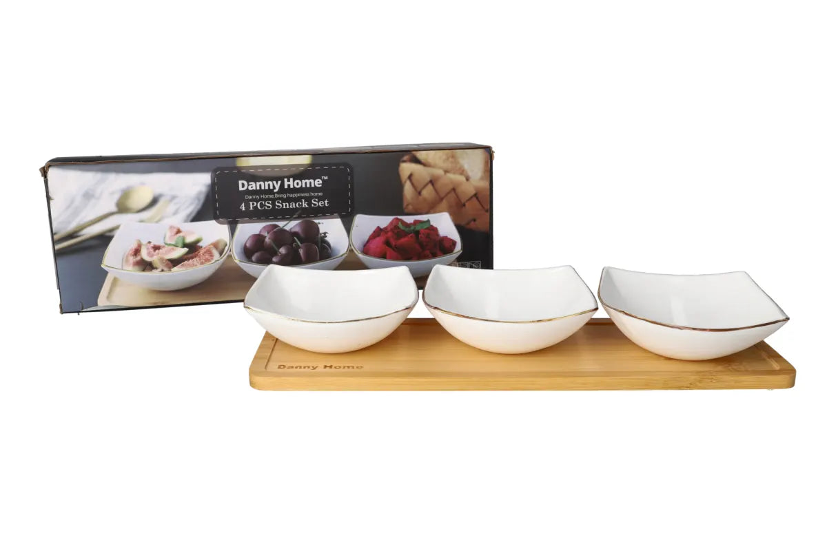 Dessert Bowls & Tray Set 4pcs