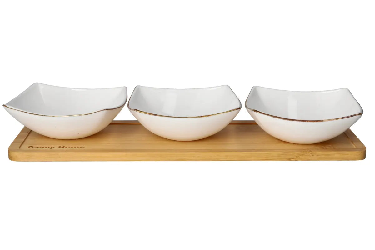 Dessert Bowls & Tray Set 4pcs
