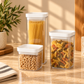 Square Food Storage Jar Set 3pcs