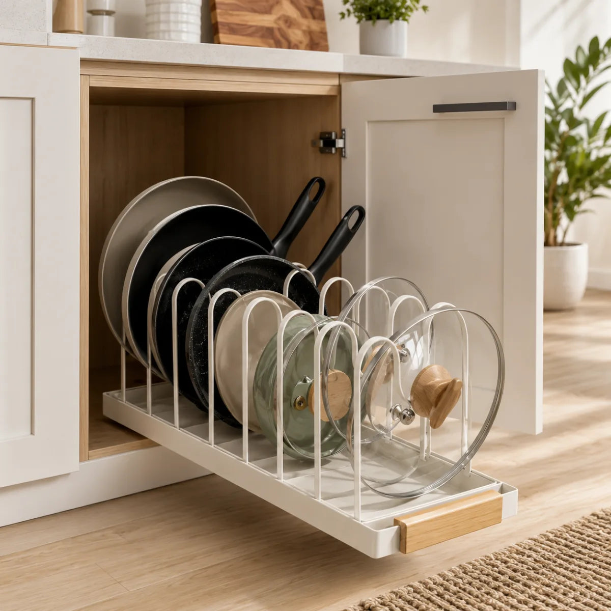 Pull Out Pot & Pan Rack Organizer