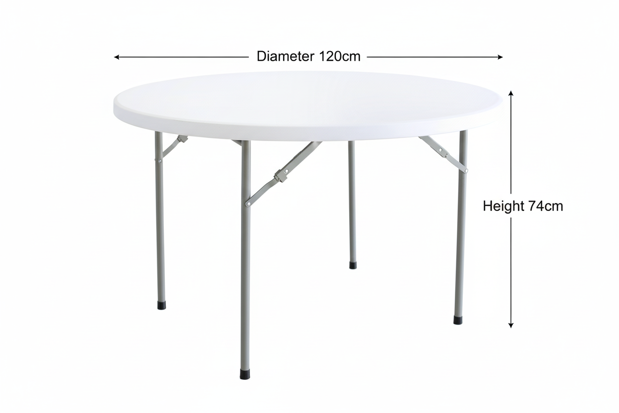 4-foot folding round table