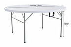 5FT Folding Round Table