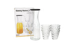 Glass Juice Jar Set 1Ltr 7PC