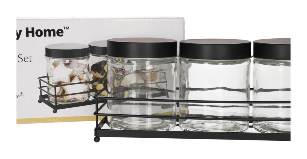 Cookie Glass Jar Set 4pcs 720ml
