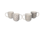 Porcelain Printed Mug Set 4pcs 400mlj