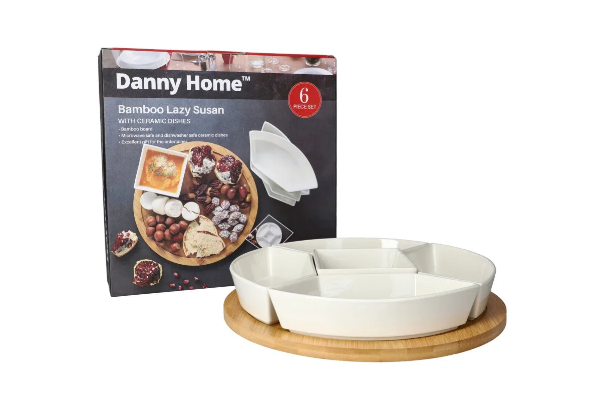Bamboo Lazy Susan Snack Platter